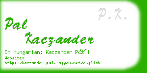 pal kaczander business card